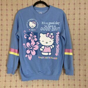 Hello Kitty Sanrio Baby Blue Crew Neck Sweatshirt Size Juniors XS NWOT